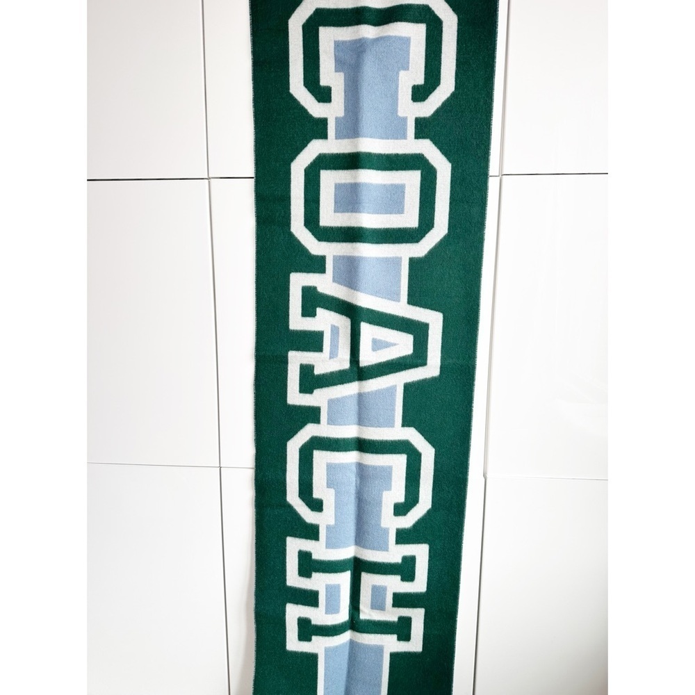 Coach Reversible Wool Scarf Oversized Colorblock Varsity Print Muffler Preppy